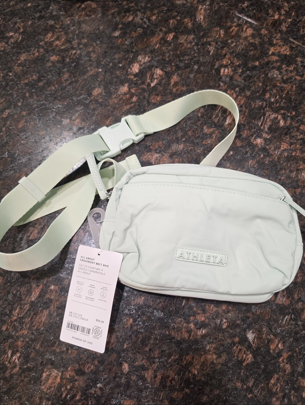 NWT Athleta Pale Mint All About Crossbody Belt Bag